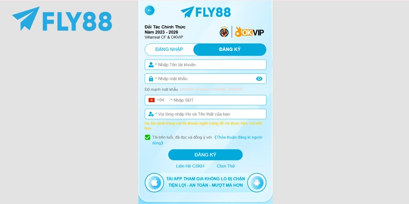 Đăng Ký FLY88 - 3 Bước Mở Tài Khoản Nhanh Chóng, An Toàn 14 Điều đầy đủ các thông tin đăng ký FLY88