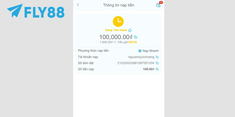 Cách Nạp Tiền FLY88 Siêu Tốc Với 3 Kênh Thanh Toán Online 14 Lưu lại thông tin số tài khoản và nội dung chuyển khoản do FLY88 cung cấp
